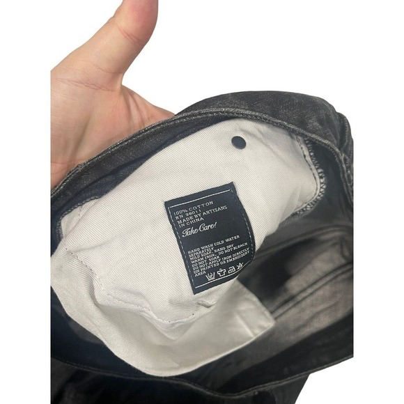 Akoo Jeans Mens Size 42 No Rivals Big Oak Fit Black Denim Straight Leg - Picture 9 of 12